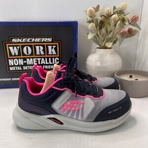 Skechers Carbix-Niyla Composite Toe Work Shoe Navy/Pink 108196 Women's 6.5 NWB